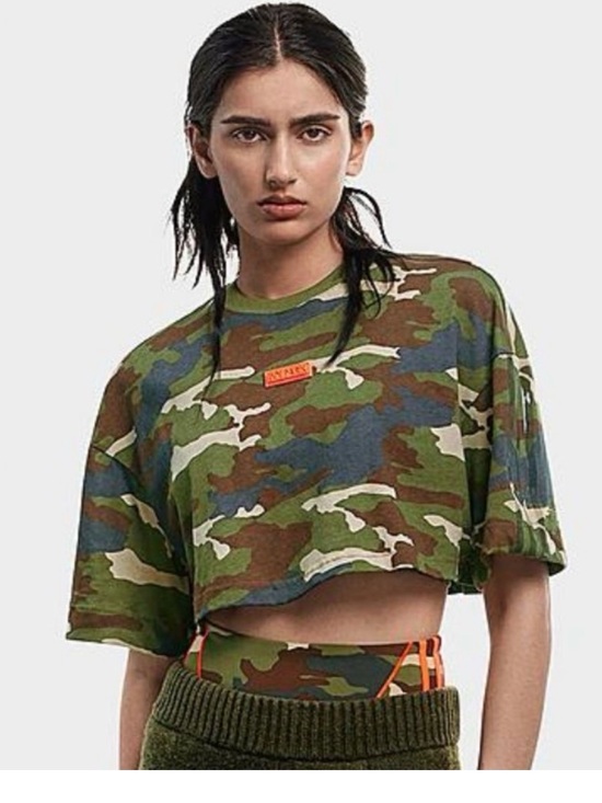 IVY PARK Tops - ADIDAS X IVY PARK 
Camo Crop Cotton T-Shirt